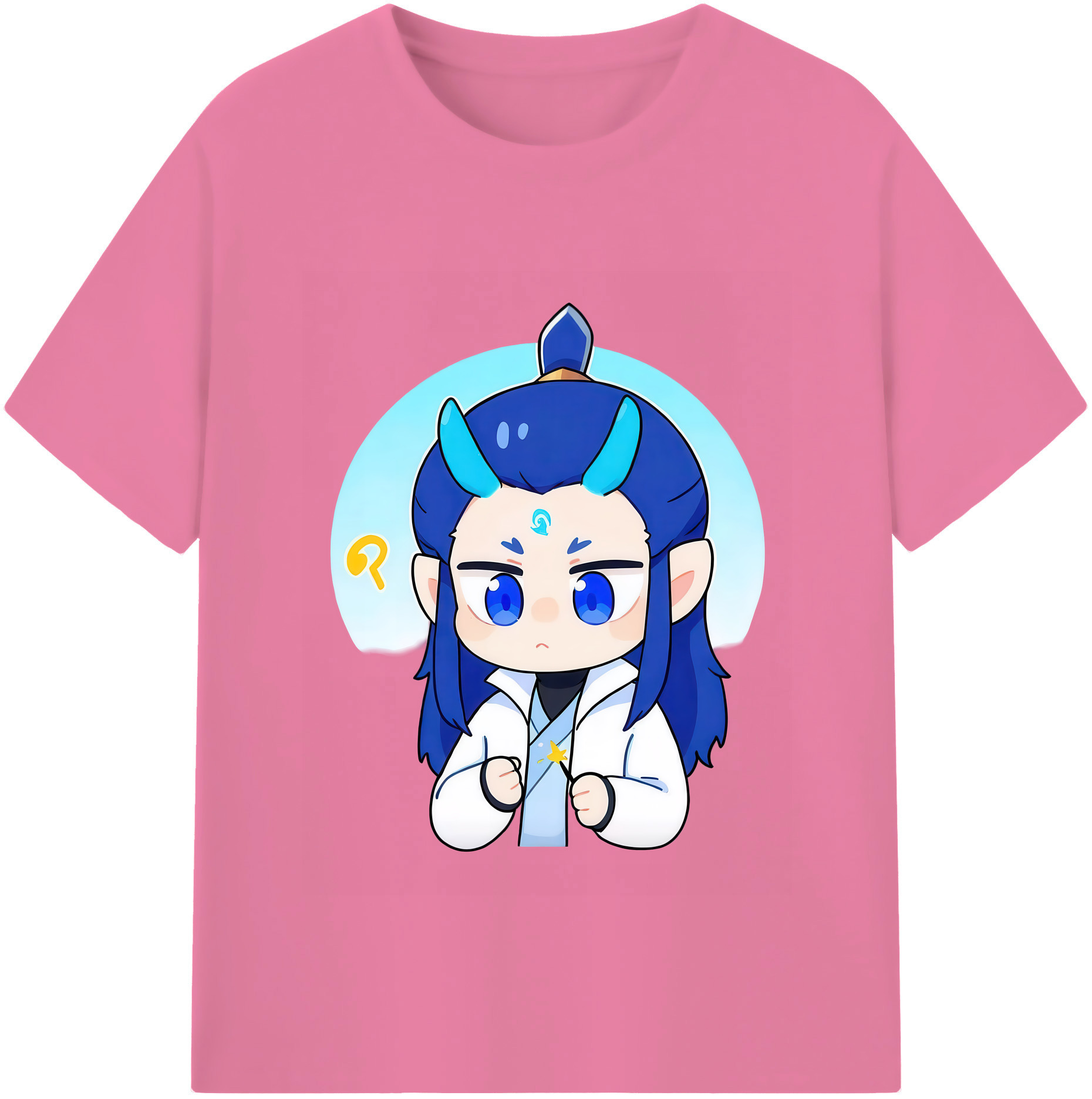 （画像用） Ne Zha 2 ナタ 魔童の大暴れ 綿100％半袖Tシャツ（フロントプリント）
